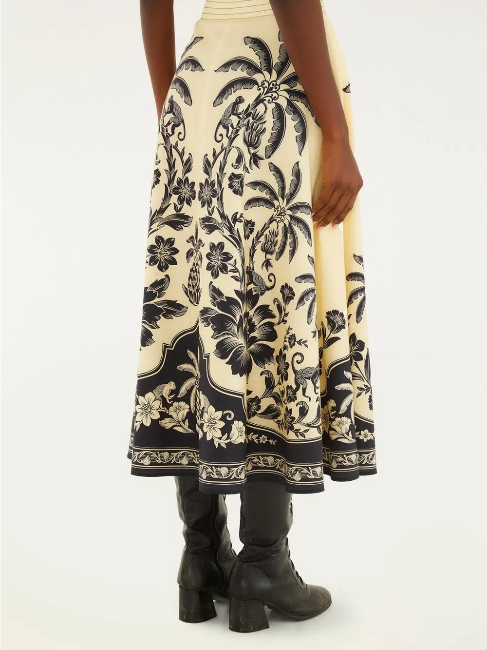 Farm Floral Border Midi Skirt - Picture 3 of 3